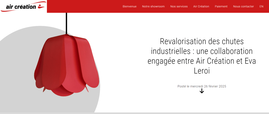 Article sur le design du réemploi par la designer Eva Leroi 