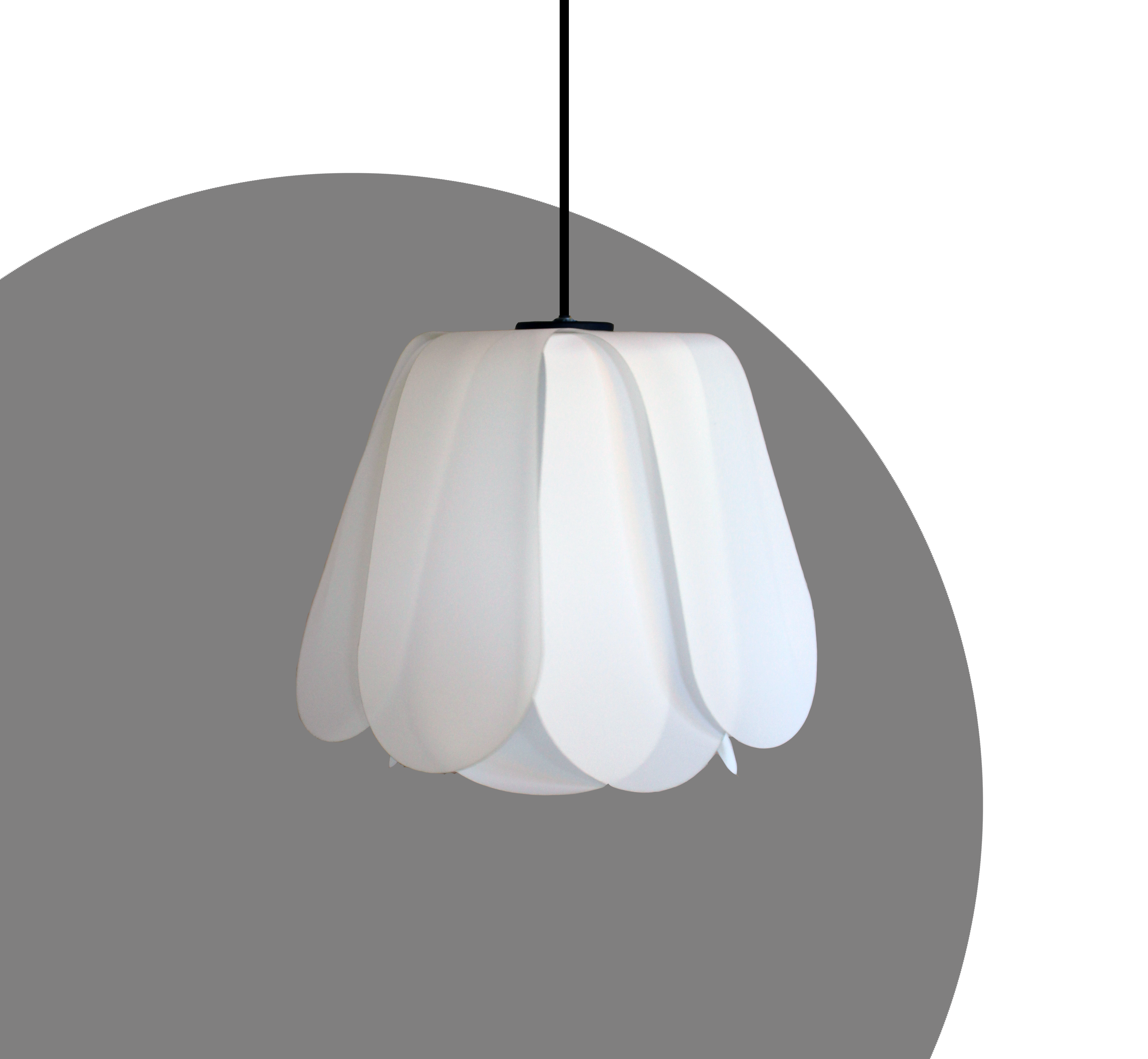 Tulipe Eco, lampe, suspension, lumineuse éco-responsable, éco-conçue recyclée design, Tulipe, lumière, luminaire, décoration, intérieur, espace