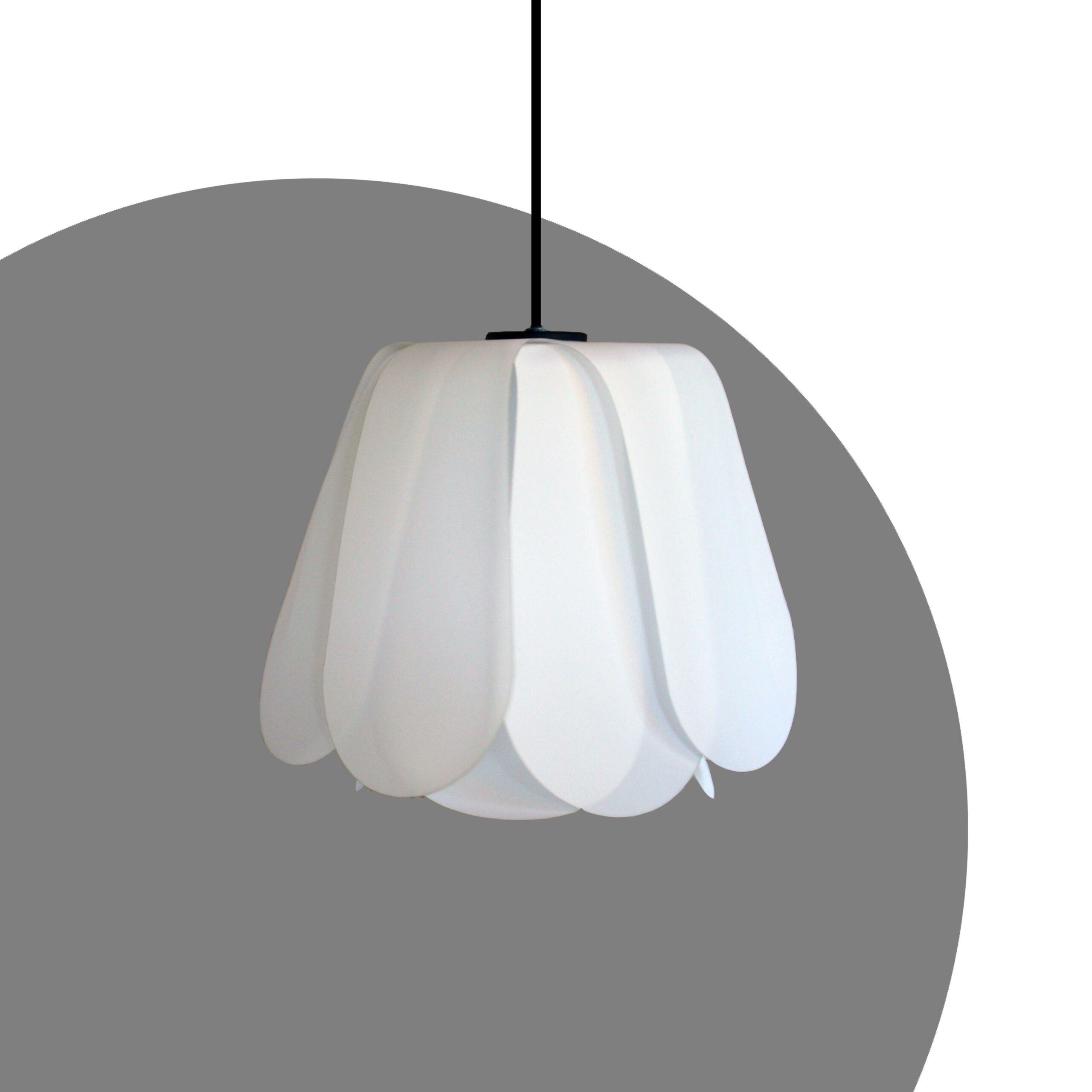 Lampe florale blanche lumineuse pour la maison éco-conçue