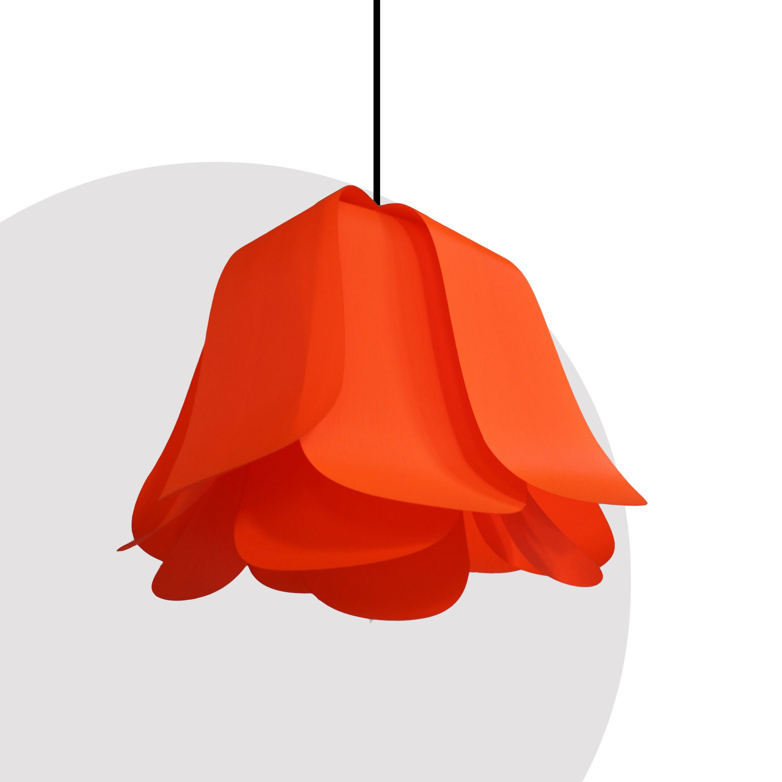 Lampe florale orange pop pour la maison décoration responsable