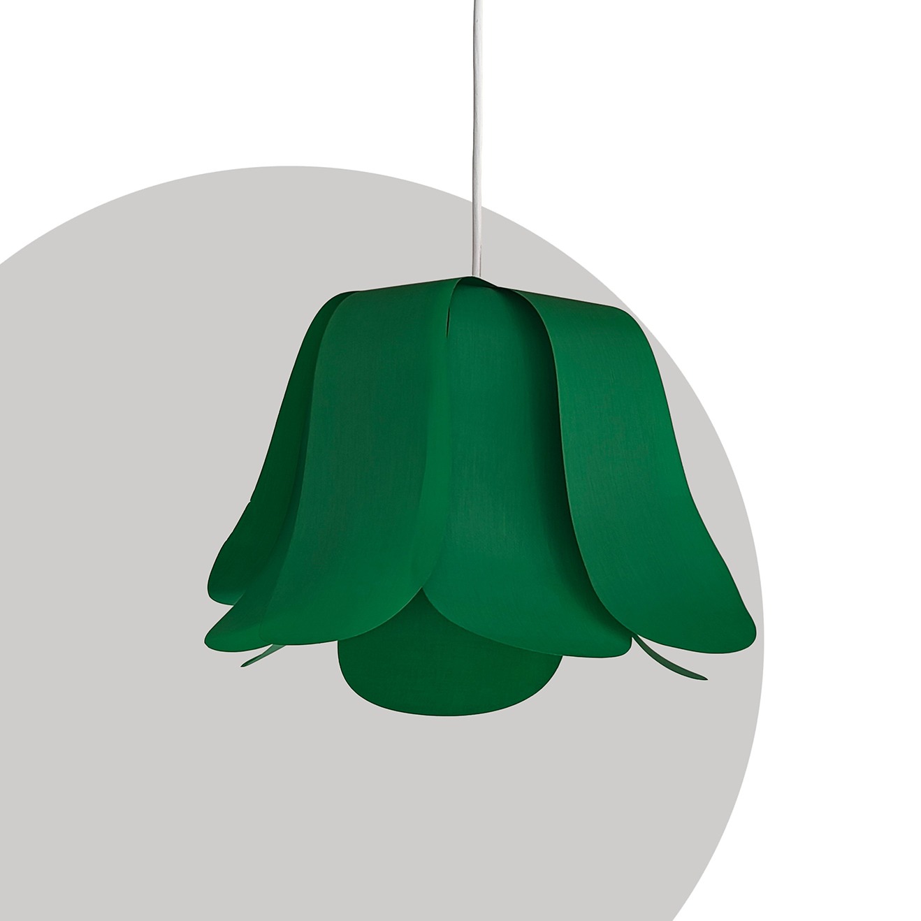 tulipe verte lampe suspendue par un fil